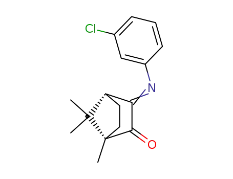 Molecular Structure of 109646-24-4 ((+/-)-3-(3-chloro-phenylimino)-bornan-2-one)