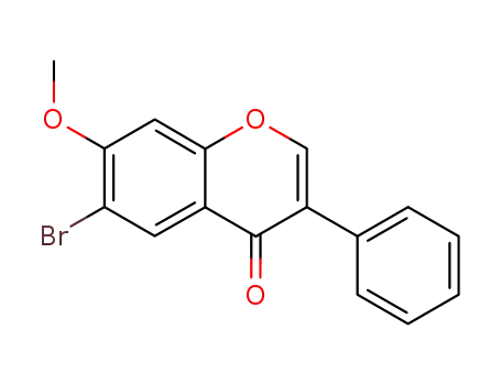 Molecular Structure of 97299-23-5 (6-bromo-7-methoxy-3-phenyl-chromen-4-one)