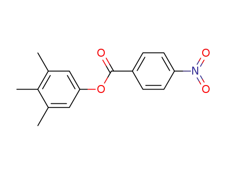 Molecular Structure of 135839-05-3 (4-nitro-benzoic acid-(3,4,5-trimethyl-phenyl ester))