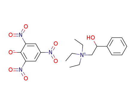 Molecular Structure of 112625-97-5 (triethyl-(β-hydroxy-phenethyl)-ammonium; picrate)