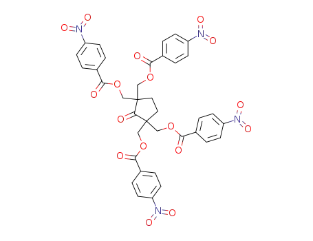 Molecular Structure of 103399-54-8 (2,2,5,5-tetrakis-(4-nitro-benzoyloxymethyl)-cyclopentanone)