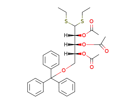 <i>O</i><sup>2</sup>,<i>O</i><sup>3</sup>,<i>O</i><sup>4</sup>-triacetyl-<i>O</i><sup>5</sup>-trityl-D-ribose-diethyldithioacetal