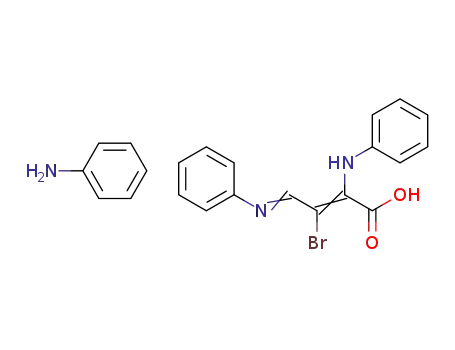 2-anilino-3-bromo-4-phenylimino-crotonic acid ; compound with aniline