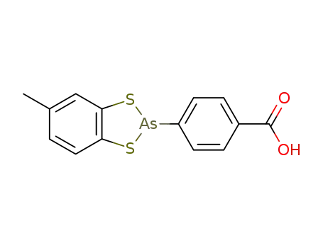 Molecular Structure of 112578-46-8 (levorotatory enantiomer(ic) of 4-(5-methyl-benzo[1,3,2]dithiarsol-2-yl)-benzoate)