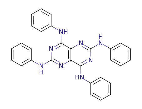 Molecular Structure of 18711-03-0 (Pyrimido[5,4-d]pyrimidinetetramine, N,N',N'',N'''-tetraphenyl-)