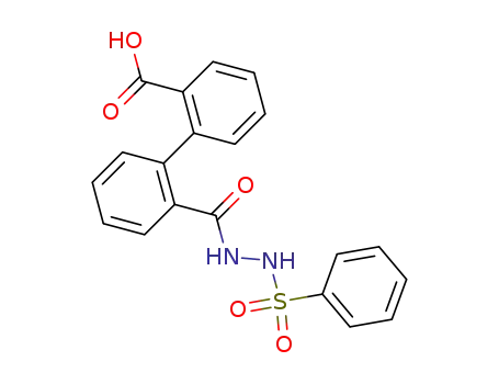 Molecular Structure of 858210-03-4 (diphenic acid mono-(<i>N</i>'-benzenesulfonyl-hydrazide))