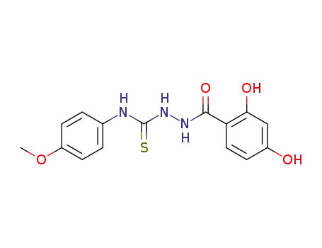 Molecular Structure of 117839-86-8 (1-(2,4-dihydroxy-benzoyl)-4-(4-methoxy-phenyl)-thiosemicarbazide)