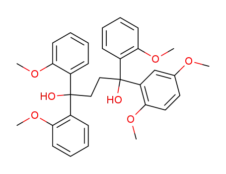 Molecular Structure of 103266-62-2 (1-(2,5-dimethoxy-phenyl)-1,4,4-tris-(2-methoxy-phenyl)-butane-1,4-diol)