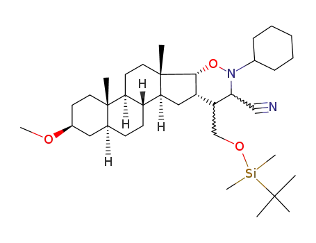 4'ξ-[(<i>tert</i>-butyl-dimethyl-silanyloxy)-methyl]-2'-cyclohexyl-3β-methoxy-(5α,16β,17β)-tetrahydro-androstano[16,17-<i>e</i>][1,2]oxazine-3'ξ-carbonitrile