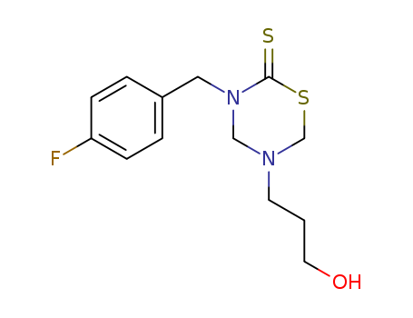 2H-1,3,5-Thiadiazine-2-thione, 3-[(4-fluorophenyl)methyl]tetrahydro-5-(3-hydroxypropyl)-