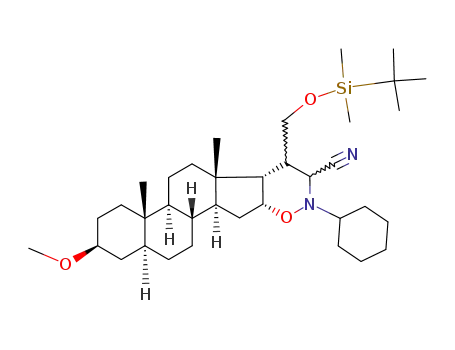 4'ξ-[(<i>tert</i>-butyl-dimethyl-silanyloxy)-methyl]-2'-cyclohexyl-3β-methoxy-(5α,16β,17β)-tetrahydro-androstano[17,16-<i>e</i>][1,2]oxazine-3'ξ-carbonitrile