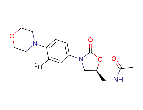 3'-d (S)-3-(4'-N-morpholinophenyl)-5-(N-acetamidomethyl)oxazolidin-2-one