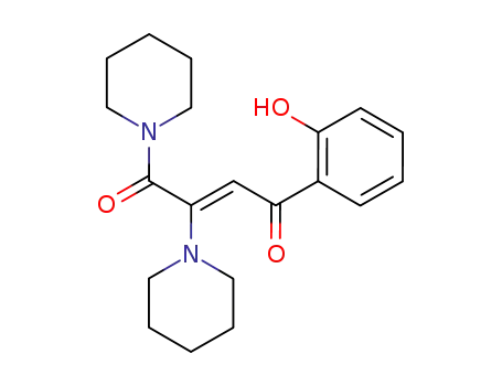 Molecular Structure of 30982-57-1 (1-[4-(2-hydroxy-phenyl)-4-oxo-2-piperidino-crotonoyl]-piperidine)