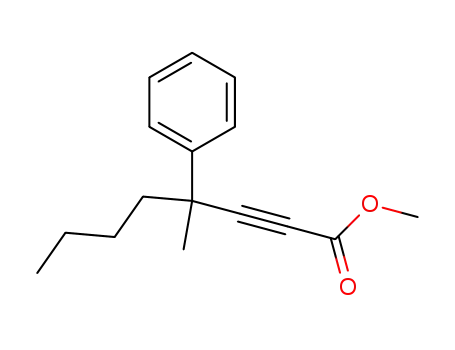 Molecular Structure of 62360-15-0 (2-Octynoic acid, 4-methyl-4-phenyl-, methyl ester)