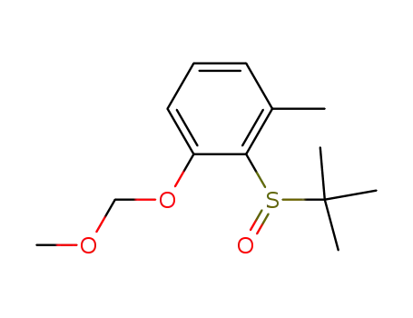 Molecular Structure of 142075-53-4 (Benzene, 2-[(1,1-dimethylethyl)sulfinyl]-1-(methoxymethoxy)-3-methyl-)