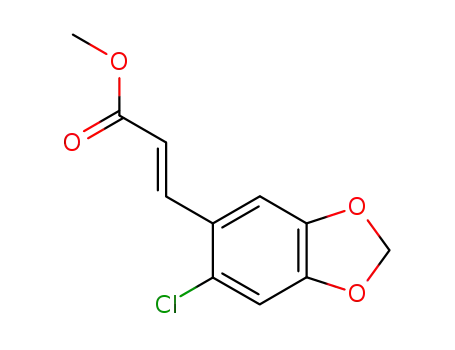 Molecular Structure of 111544-32-2 ((E)-3-(6-Chloro-benzo[1,3]dioxol-5-yl)-acrylic acid methyl ester)