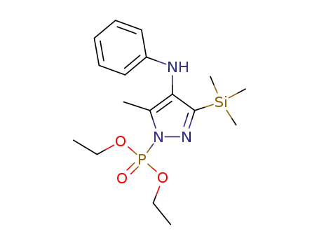 Phosphonic acid,
[5-methyl-4-(phenylamino)-3-(trimethylsilyl)-1H-pyrazol-1-yl]-, diethyl
ester