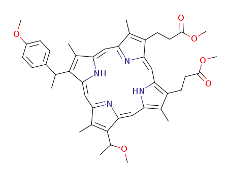 3-{(1Z,5Z,9Z,14Z)-18-(2-Methoxycarbonyl-ethyl)-13-(1-methoxy-ethyl)-8-[1-(4-methoxy-phenyl)-ethyl]-3,7,12,17-tetramethyl-22,24-dihydro-porphin-2-yl}-propionic acid methyl ester
