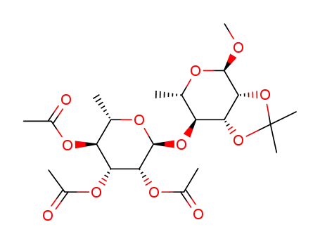 methyl 2,3-O-isopropylidene-4-O-(2,3,4-tri-O-acetyl-α-L-rhamnopyranosyl)-α-L-rhamnopyranoside