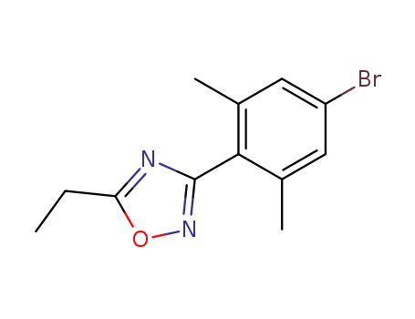 Molecular Structure of 89612-24-8 (1,2,4-Oxadiazole, 3-(4-bromo-2,6-dimethylphenyl)-5-ethyl-)