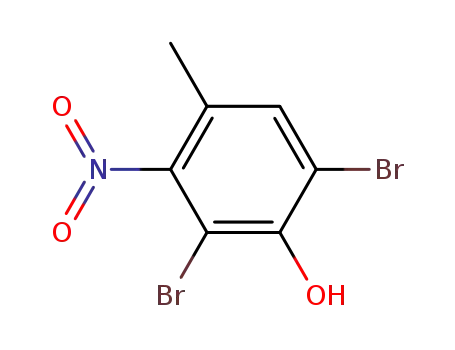 Molecular Structure of 110387-98-9 (Phenol, 2,6-dibromo-4-methyl-3-nitro-)