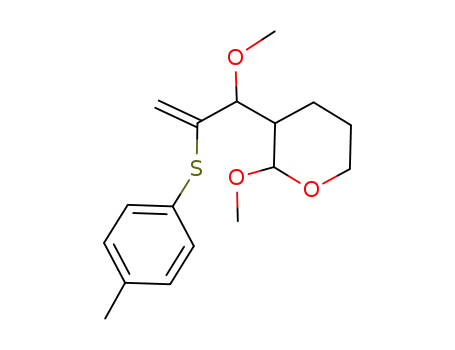 2-methoxy-3-(1'-methoxy-2'-p-tolylthioprop-2'-enyl)oxane