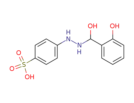 Molecular Structure of 16098-37-6 (4-[<i>N</i>'-(2,α-dihydroxy-benzyl)-hydrazino]-benzenesulfonic acid)