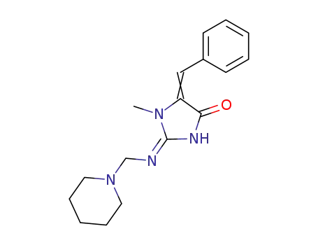 1-methyl-2-piperidinomethylimino-5-benzyliden-4-imidazolidinone