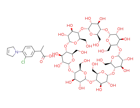 Molecular Structure of 89705-53-3 (C<sub>42</sub>H<sub>70</sub>O<sub>35</sub>*C<sub>13</sub>H<sub>14</sub>ClNO<sub>2</sub>)