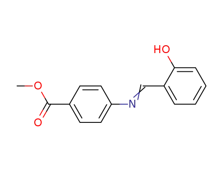 Molecular Structure of 790-87-4 (Benzoic acid, 4-[[(2-hydroxyphenyl)methylene]amino]-, methyl ester)