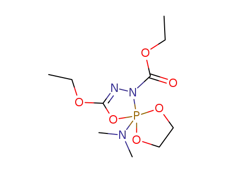 Molecular Structure of 75386-16-2 (dimethylamino-5 ethoxy-7 carboethoxy-9 trioxa-1,4,6diaza-8,9 phospha(V)-5 spiro(4,4)nonene-7,8)