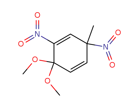 Molecular Structure of 112251-90-8 (1,4-Cyclohexadiene, 6,6-dimethoxy-3-methyl-1,3-dinitro-)