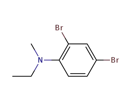Molecular Structure of 62982-60-9 (Benzenamine, 2,4-dibromo-N-ethyl-N-methyl-)
