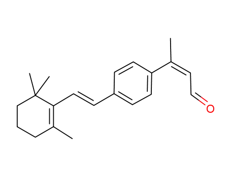 Molecular Structure of 88296-60-0 (2-Butenal, 3-[4-[2-(2,6,6-trimethyl-1-cyclohexen-1-yl)ethenyl]phenyl]-,
(Z,E)-)
