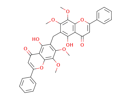I(5),II(5)-dihydroxy-I(7),II(7),I(8),II(8)-tetramethoxy<I(6)-II(6)>homobiflavone