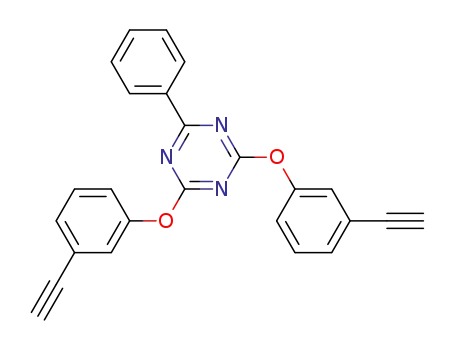 Molecular Structure of 90987-82-9 (1,3,5-Triazine, 2,4-bis(3-ethynylphenoxy)-6-phenyl-)