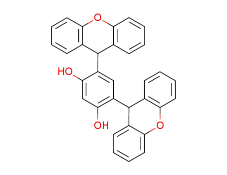 Molecular Structure of 96590-18-0 (4,6-di-xanthen-9-yl-benzene-1,3-diol)