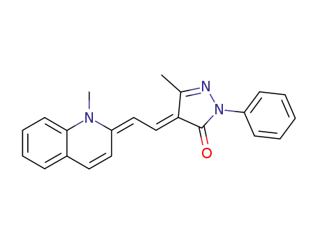 5-methyl-4-[2-(1-methyl-1<i>H</i>-quinolin-2-ylidene)-ethylidene]-2-phenyl-2,4-dihydro-pyrazol-3-one