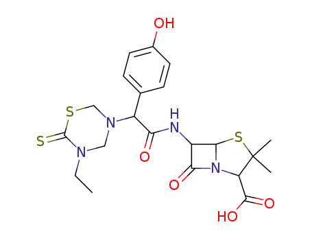 6-[2-(5-Ethyl-6-thioxo-[1,3,5]thiadiazinan-3-yl)-2-(4-hydroxy-phenyl)-acetylamino]-3,3-dimethyl-7-oxo-4-thia-1-aza-bicyclo[3.2.0]heptane-2-carboxylic acid