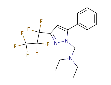 Diethyl-(3-heptafluoropropyl-5-phenyl-pyrazol-1-ylmethyl)-amine