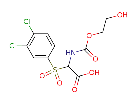 Molecular Structure of 41142-09-0 ((3,4-Dichloro-benzenesulfonyl)-(2-hydroxy-ethoxycarbonylamino)-acetic acid)