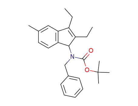 Benzyl-(2,3-diethyl-5-methyl-1H-inden-1-yl)-carbamic acid tert-butyl ester