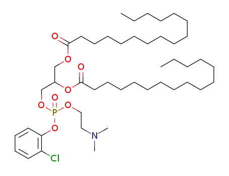 Hexadecanoic acid 2-[(2-chloro-phenoxy)-(2-dimethylamino-ethoxy)-phosphoryloxy]-1-hexadecanoyloxymethyl-ethyl ester