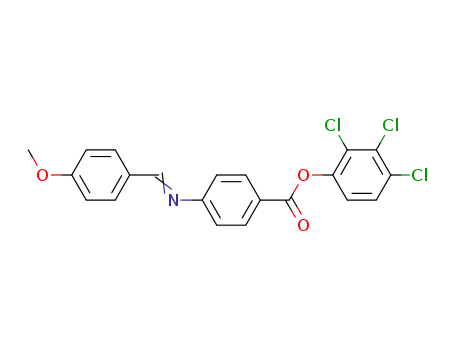 Molecular Structure of 134445-49-1 (4-{[1-(4-Methoxy-phenyl)-meth-(E)-ylidene]-amino}-benzoic acid 2,3,4-trichloro-phenyl ester)
