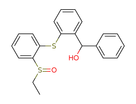 Molecular Structure of 129503-54-4 ([2-(2-Ethanesulfinyl-phenylsulfanyl)-phenyl]-phenyl-methanol)