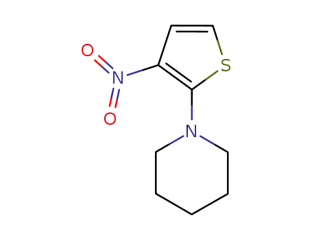 Molecular Structure of 2160-58-9 (Piperidine, 1-(3-nitro-2-thienyl)-)