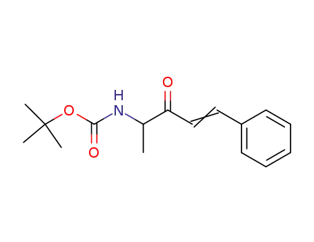 Molecular Structure of 655242-14-1 (Carbamic acid, (1-methyl-2-oxo-4-phenyl-3-butenyl)-, 1,1-dimethylethyl
ester)