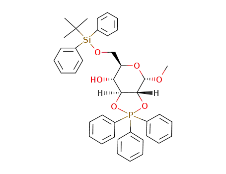 (3aR,4S,6R,7R,7aS)-6-(tert-Butyl-diphenyl-silanyloxymethyl)-4-methoxy-2,2,2-triphenyl-tetrahydro-1,3,5-trioxa-2λ<sup>5</sup>-phospha-inden-7-ol