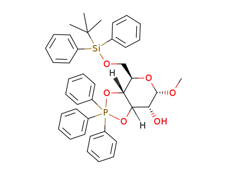 (3aR,4R,6S,7R)-4-(tert-Butyl-diphenyl-silanyloxymethyl)-6-methoxy-2,2,2-triphenyl-tetrahydro-1,3,5-trioxa-2λ<sup>5</sup>-phospha-inden-7-ol