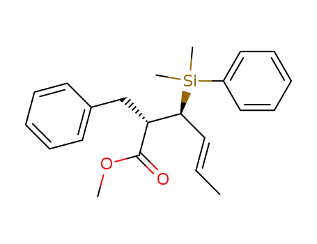 (E)-(2S,3S)-2-Benzyl-3-(dimethyl-phenyl-silanyl)-hex-4-enoic acid methyl ester